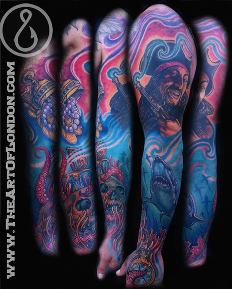 Part Arm Sleeve Tattoos