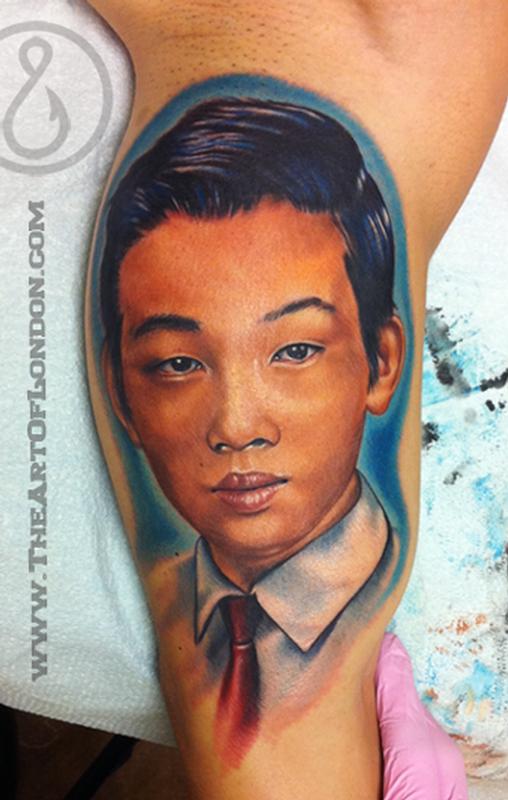 Colored Portrait Tattoo