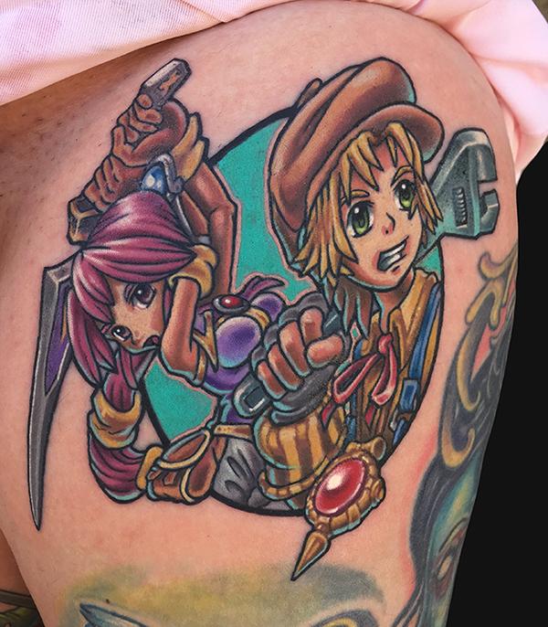 dark cloud 2 video game tattoo by marc durrant tattoonow dark cloud 2 video game tattoo by marc durrant tattoonow
