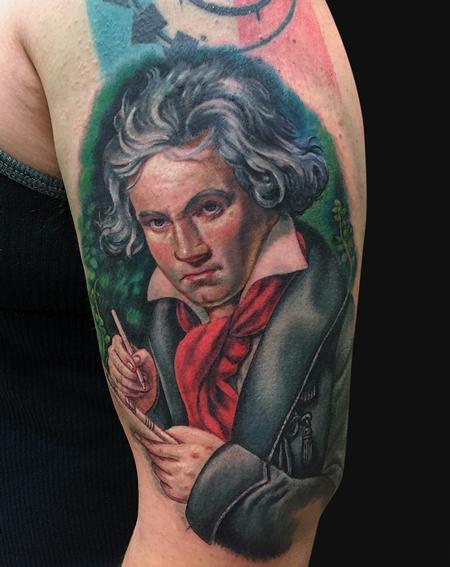 Tattoos - Ludwig Van Beethoven Portrait Tattoo - 99579