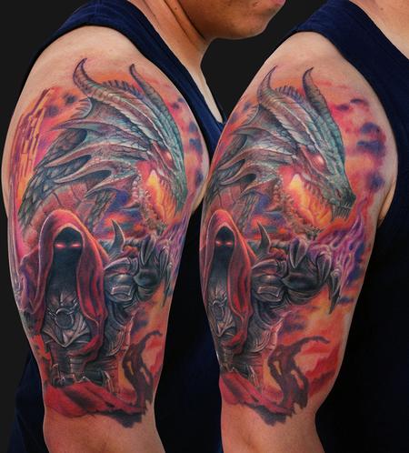Tattoos - Dragon Warrior Tattoo - 89577
