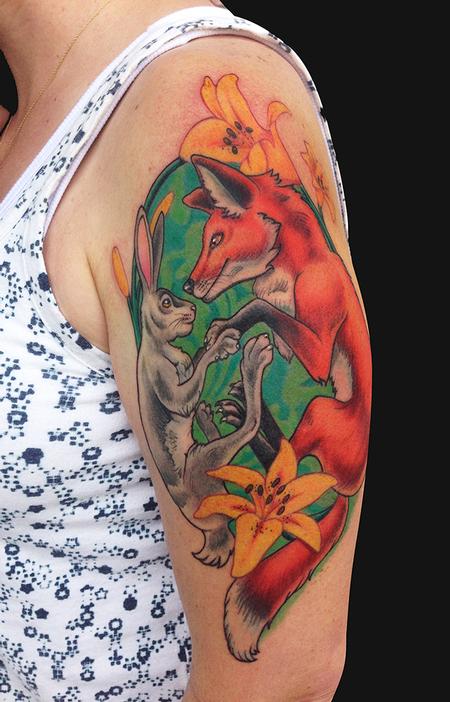 Tattoos - Fox and Rabbit Tattoo - 87287