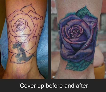 Tattoos - Rose Cover up Tattoo - 67324