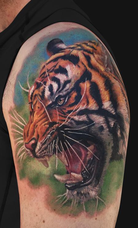 Roaring Tiger Tattoo Design Thumbnail