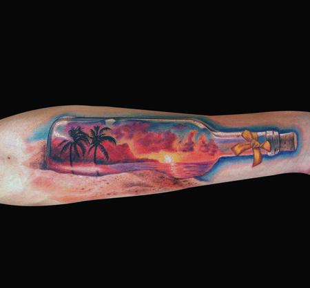 Tattoos - Paradise In A Bottle Tattoo - 93843