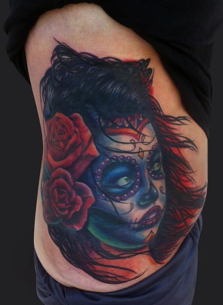 Tattoos - Day of the dead girl cover up - 70442