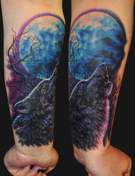 Tattoos - Howling Wolf Tattoo - 67322