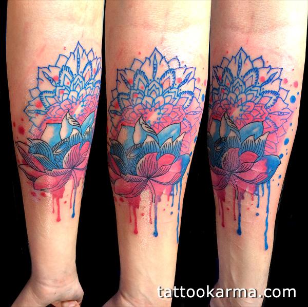 lotus watercolor by micle andersson tattoonow lotus watercolor by micle andersson tattoonow