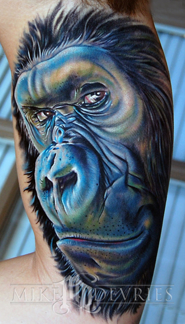 Start of a animal sleevei think out of all the gorilla and monkey tattoos