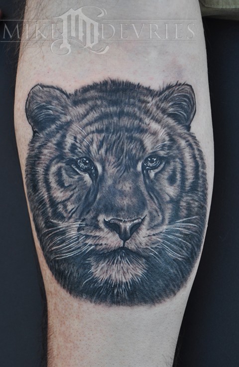 Placement Arm Comments Black And Grey Tiger Tattoo Took About 35