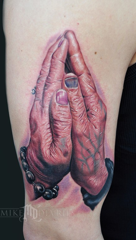 Comments Praying Hands tattoohad some fun with this one