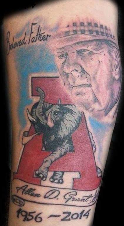 Roll Tide Memorial by Andre P: TattooNOW