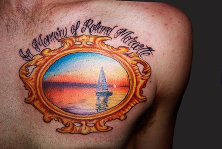 Cesar Perez Tattoos - memorial color tattoo