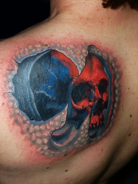 Cesar Perez Tattoos - bio skull