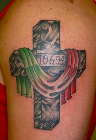 Best Tattoos Kyle Sajban Cross With Italian Flag Duh