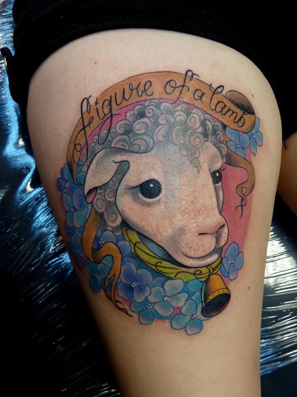 Figure of a lamb by Mully : Tattoos