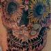 Tattoos - Day of the Dead flower skull - 75614