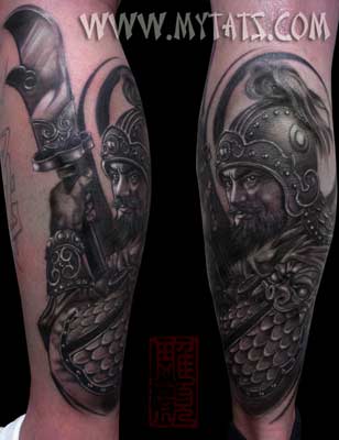 China Warrior Tattoo Mjpg