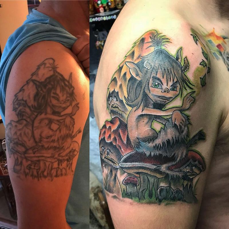 Satyr Tattoo Touch Up In Color By Linn Tattoos