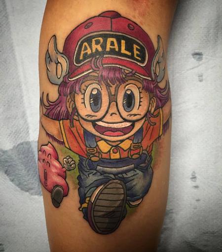 Linn - Arale tattoo in color