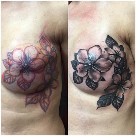 Yarda - Breast Cancer Cherry Flower Tattoo