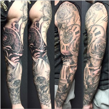 Yarda - Full Sleeve Astronomic Clock and Skull