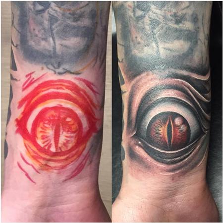 Tattoos - Freehand Eye in Color - 128299