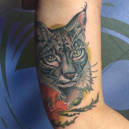 Tattoos - Linx and Flowers in Color - 129967