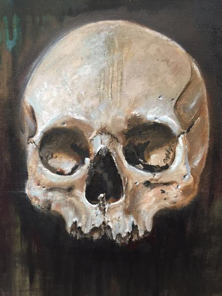 Tattoos - oil painting skull - 117534