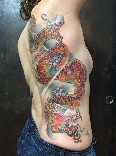 Tattoos - Neo-Japanese Dragon in Color - 127062