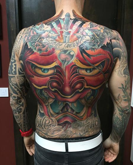 Tattoos - Hannya Mask Backpiece Filler in Color - 131048