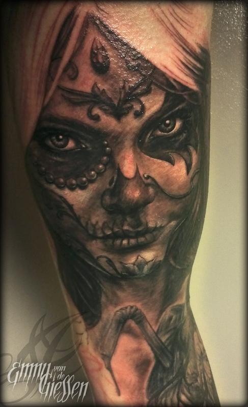 dia de los muertos chica by emmy tattoonow dia de los muertos chica by emmy tattoonow