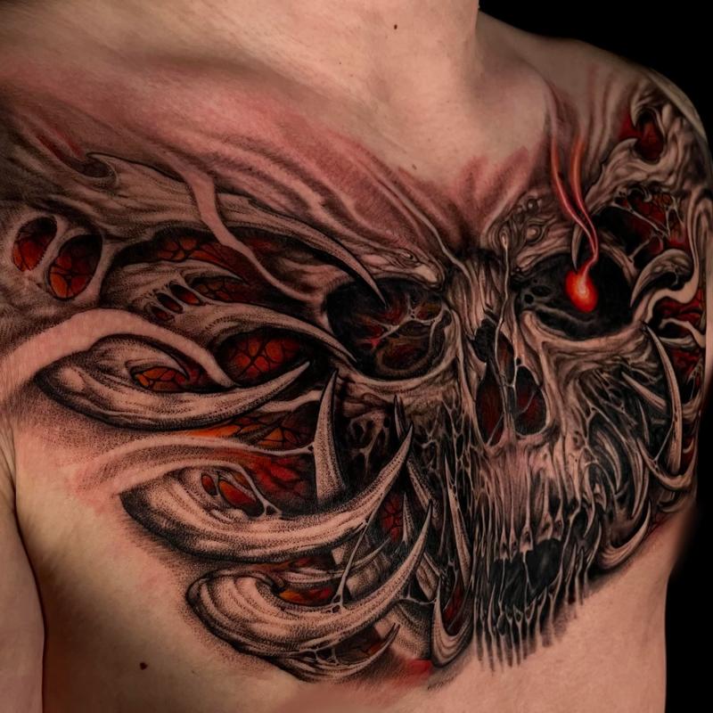 Skull Chest Tattoos