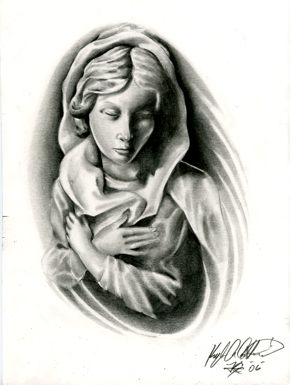 mother mary sketch