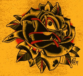 Tattoos - dog rose - 38186