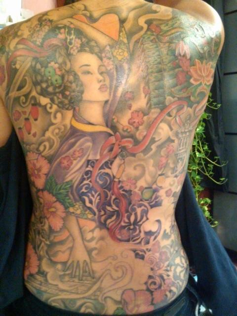 In Progress Backpiece By Su Houston: Tattoonow