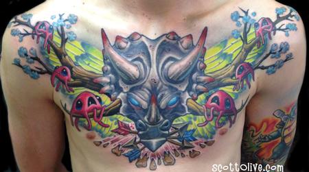 Scott Olive - Triceratops Chest piece