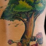 Tree Riding Bike Tattoo Design Thumbnail