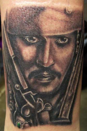 Carlos Rojas - Captain Jack Sparrow Tattoo