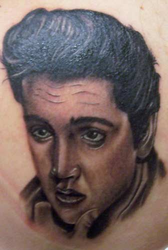 Carlos Rojas - Elvis realistic portrait tattoo