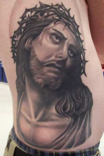 Carlos Rojas - Jesus Christ Crown of thorns tattoo