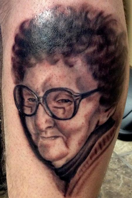 Ricky Borchert - Black and Grey Portrait Tattoo