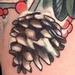 Tattoos - snowy cardinal and pine cone  - 91173