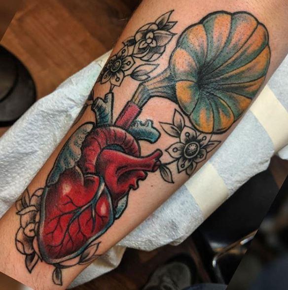 Bonny Seeley Flowered Heart by Bonnie Seeley TattooNOW