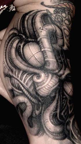 Paul Booth - Bio-mechanic tattoo