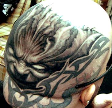 Paul Booth - Leafman  head tattoo