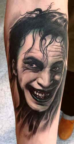 evil joker tattoo. The Joker tattoo