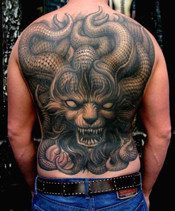 Paul Booth - Tentacle Lion Tattoo