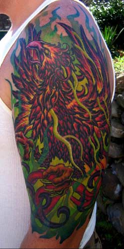 Phil Young - Mythological Pheonix Tattoo