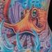 underwater octopus pulling down pirate ship Tattoo Thumbnail